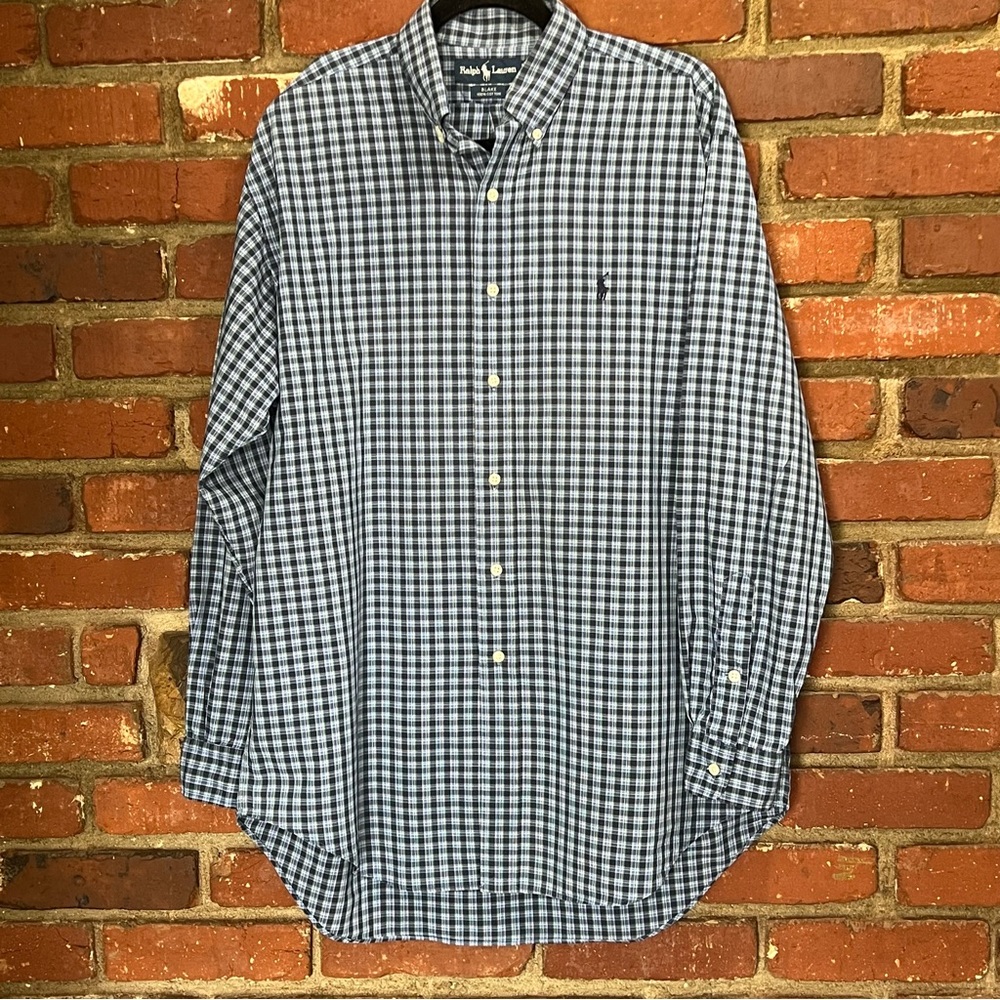Ralph Lauren Men’s‎ Blake Cotton Size Medium Long Sleeve Blue/Teal